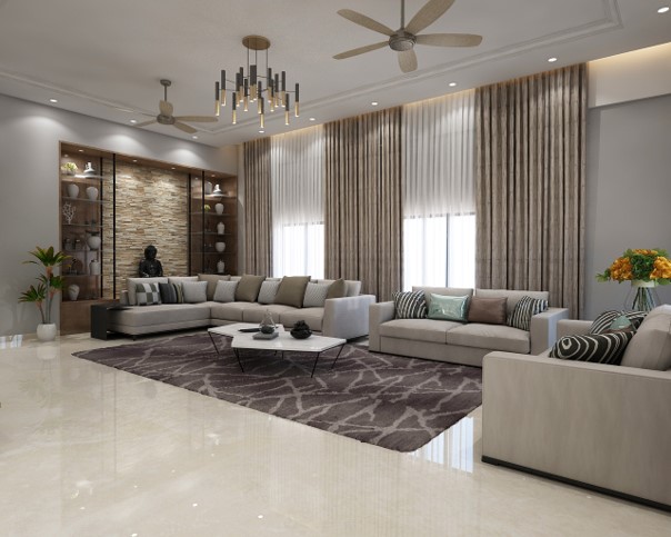 Bibvewadi Dugad Bunglow living room interiors